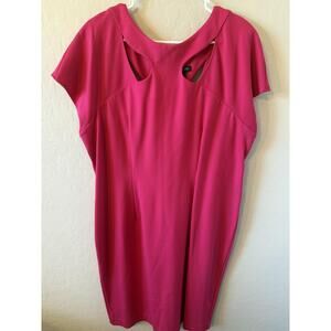6th And‎ Lane Dress Womens Size 18 Pink Cocktail Cutout Neckline Modern Party